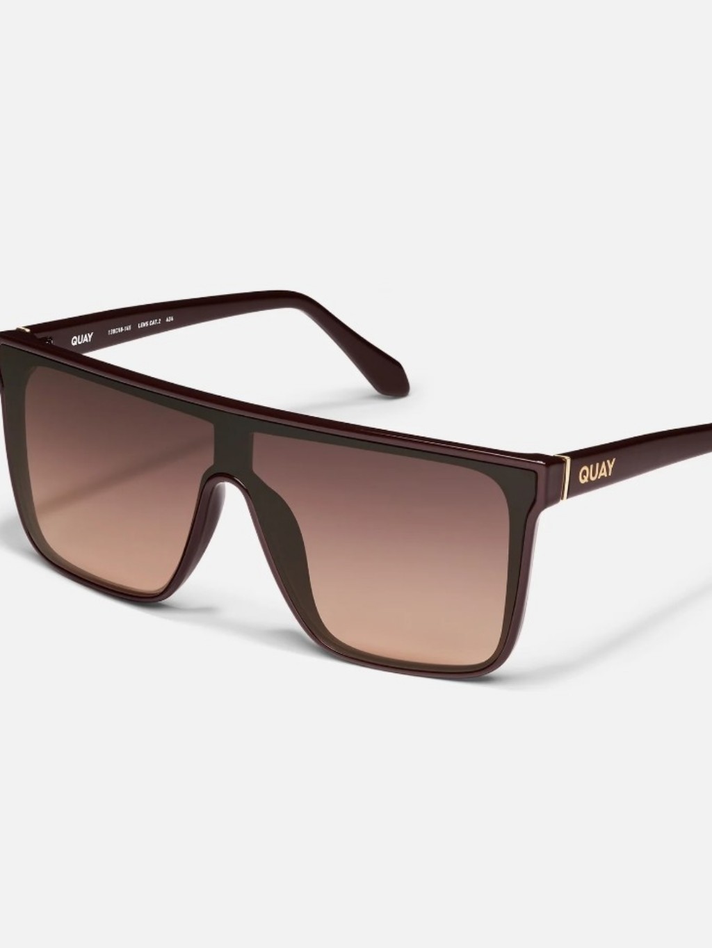 Quay Australia Nightfall Oversized Shield Sunglasses - Espresso/ Brown Fawn Lens